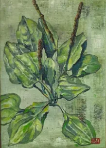이오연, 〈질경이 1〉, 캔버스에 유채, 24.2x33.4cm, 판매 완료