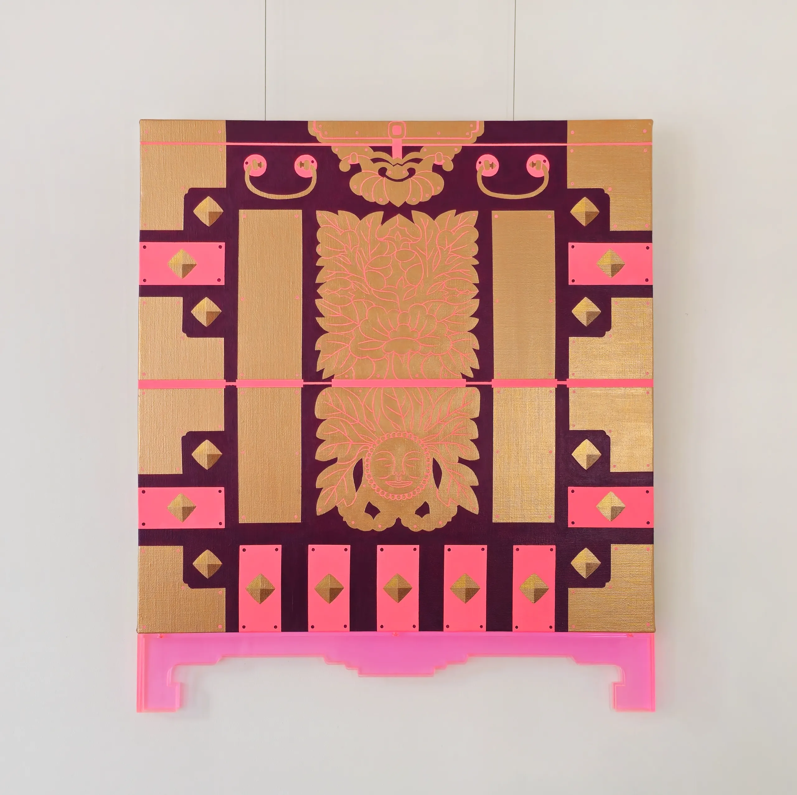 이은주, 〈BAN #15-5〉, 캔버스에 아크릴과 아크릴 패널, 53.0 x 61.0cm, ₩1,500,000
