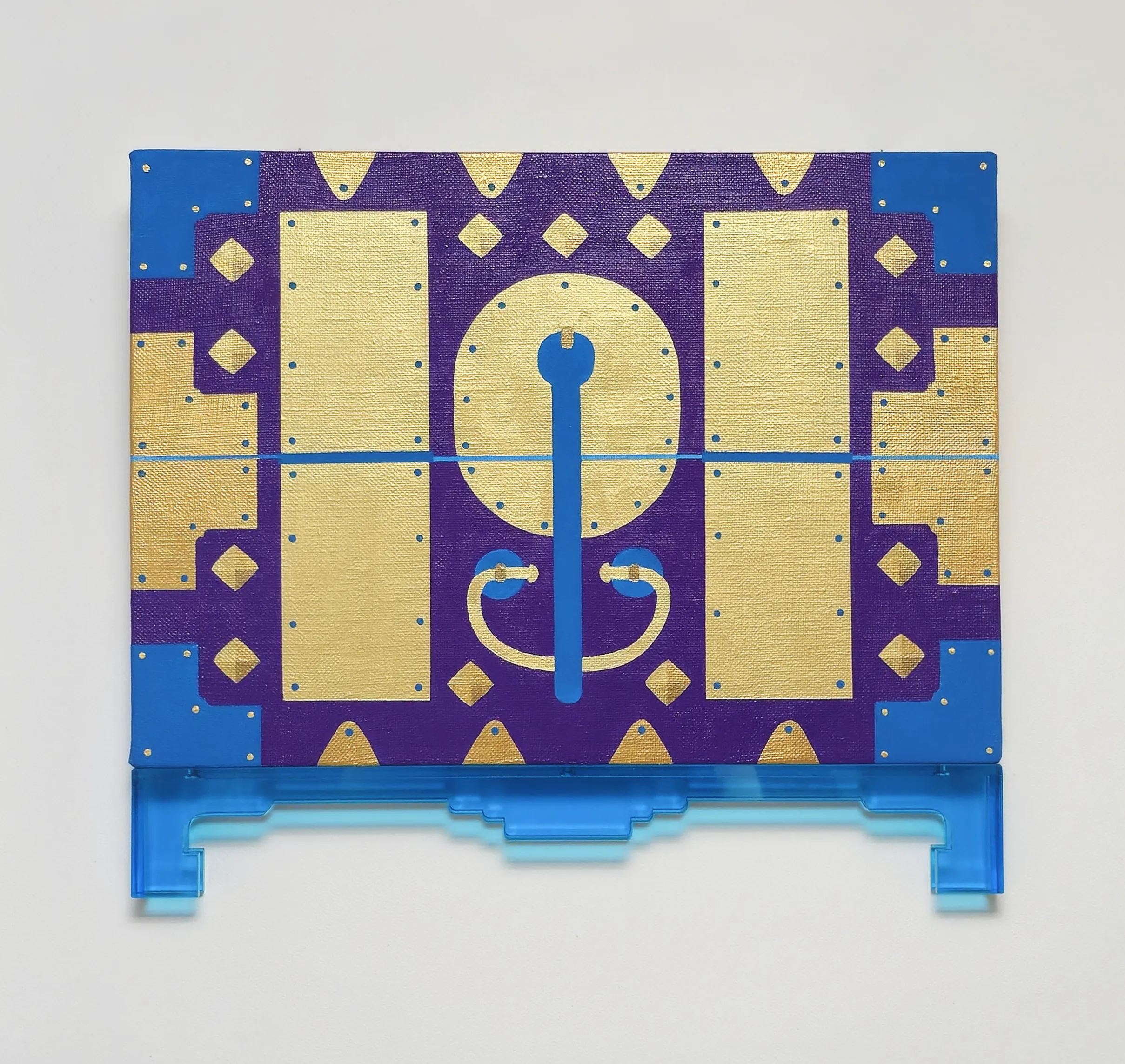 이은주, 〈BAN #4-1〉, 캔버스에 아크릴과 아크릴 패널, 33.2 x 29.1cm, ₩450,000