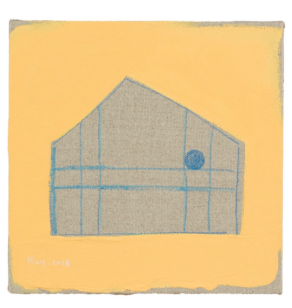 정서온, 〈마음의 형태-흩어진 하나 (03/50)〉, 캔버스에 아크릴·펜·오일스틱, 20x20cm, ₩300,000