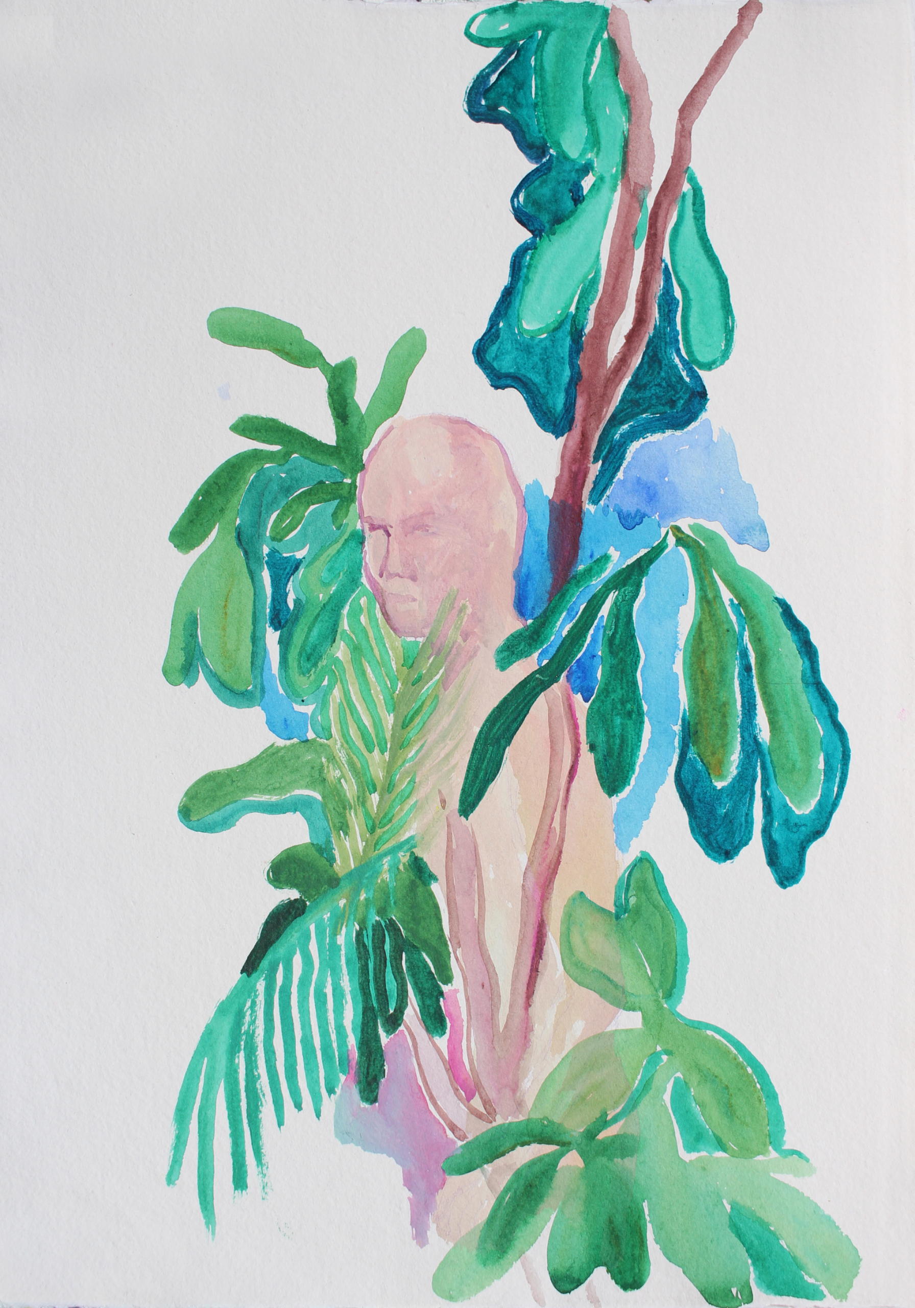 강기훈, 〈eloigned garden〉, acrylic on paper, 30.2x42cm, ₩1,000,000