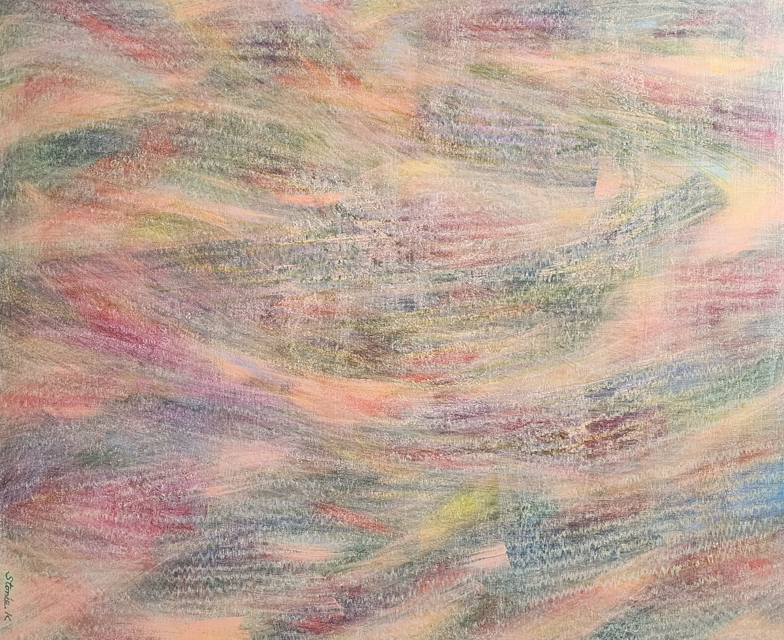 스토니 강, 〈비상 (飛翔)〉, 캔버스에 아크릴과 오일파스텔, 72.7x60.6cm, ₩1,500,000