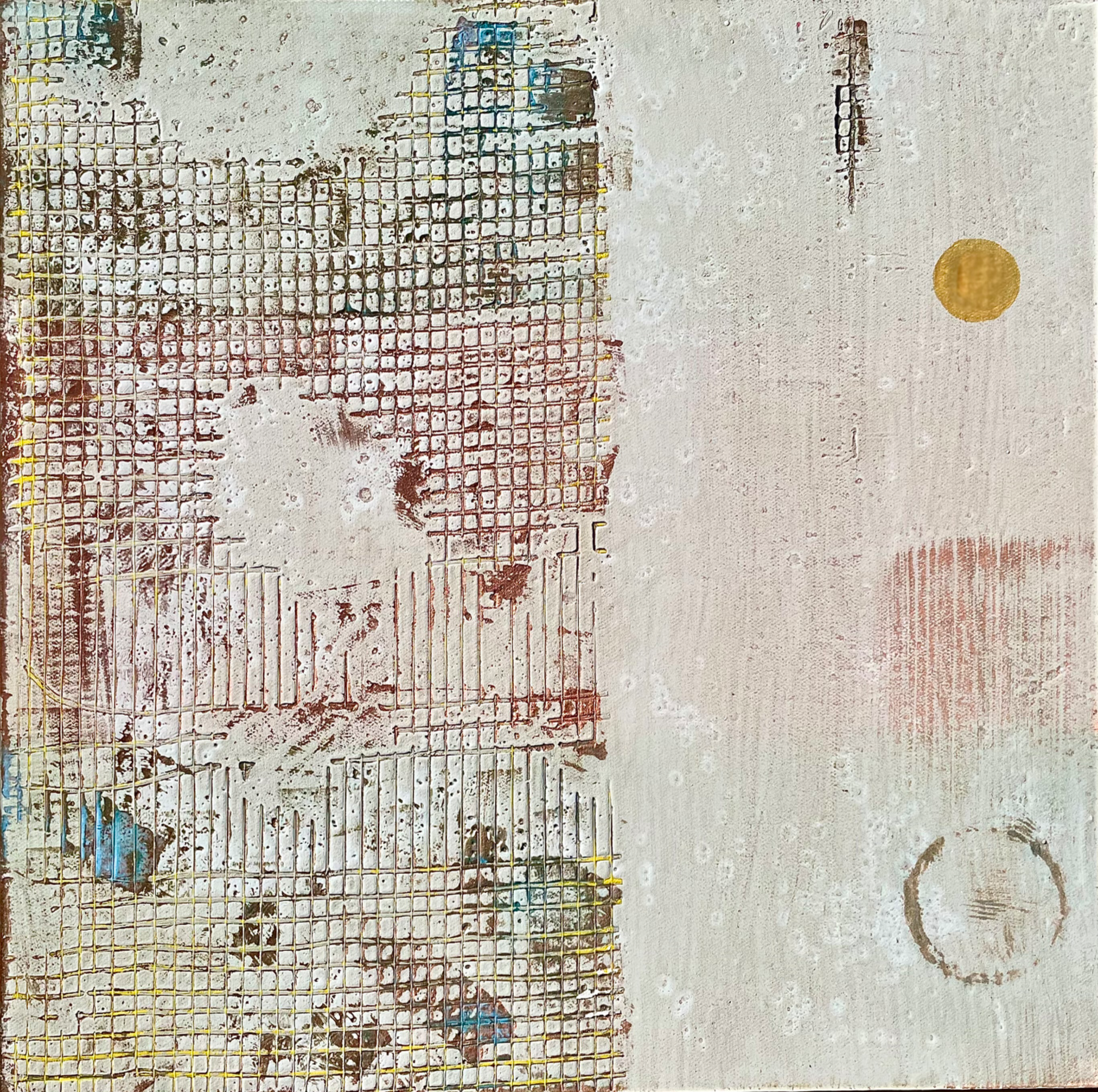 안충국, 〈무제〉, 캔버스 위에 시멘트, 아크릴 및 혼합 재료, 40X20cm, ₩900,000