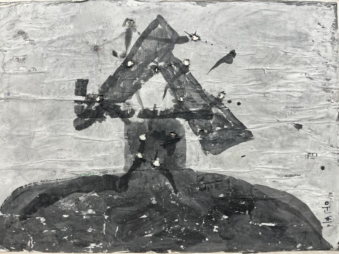 박문종, 〈인물 2〉, 종이에 먹 호분, 57x40cm, ₩4,000,000