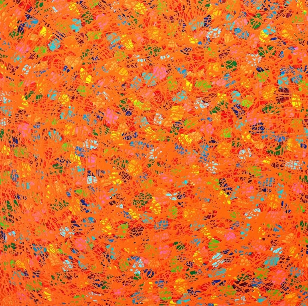 Lee Eun Hwa, Struggle, 2024, acrylic on canvas, 53×53 cm