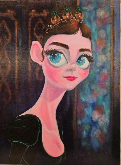 프린세스 오드리, Acrylic on canvas 2024 - 백금아