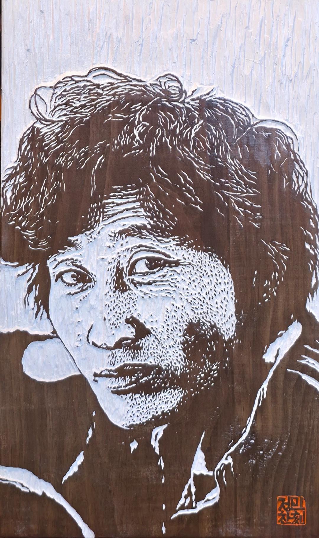 정찬민, 〈오윤 상〉, 판각, 29x48cm, ₩1,500,000