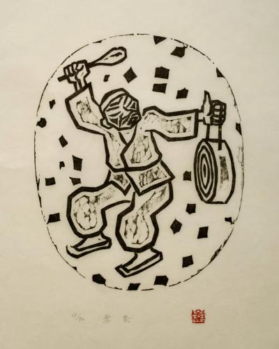 설제, 저피지(한지)에 목판화 1985 - 오윤