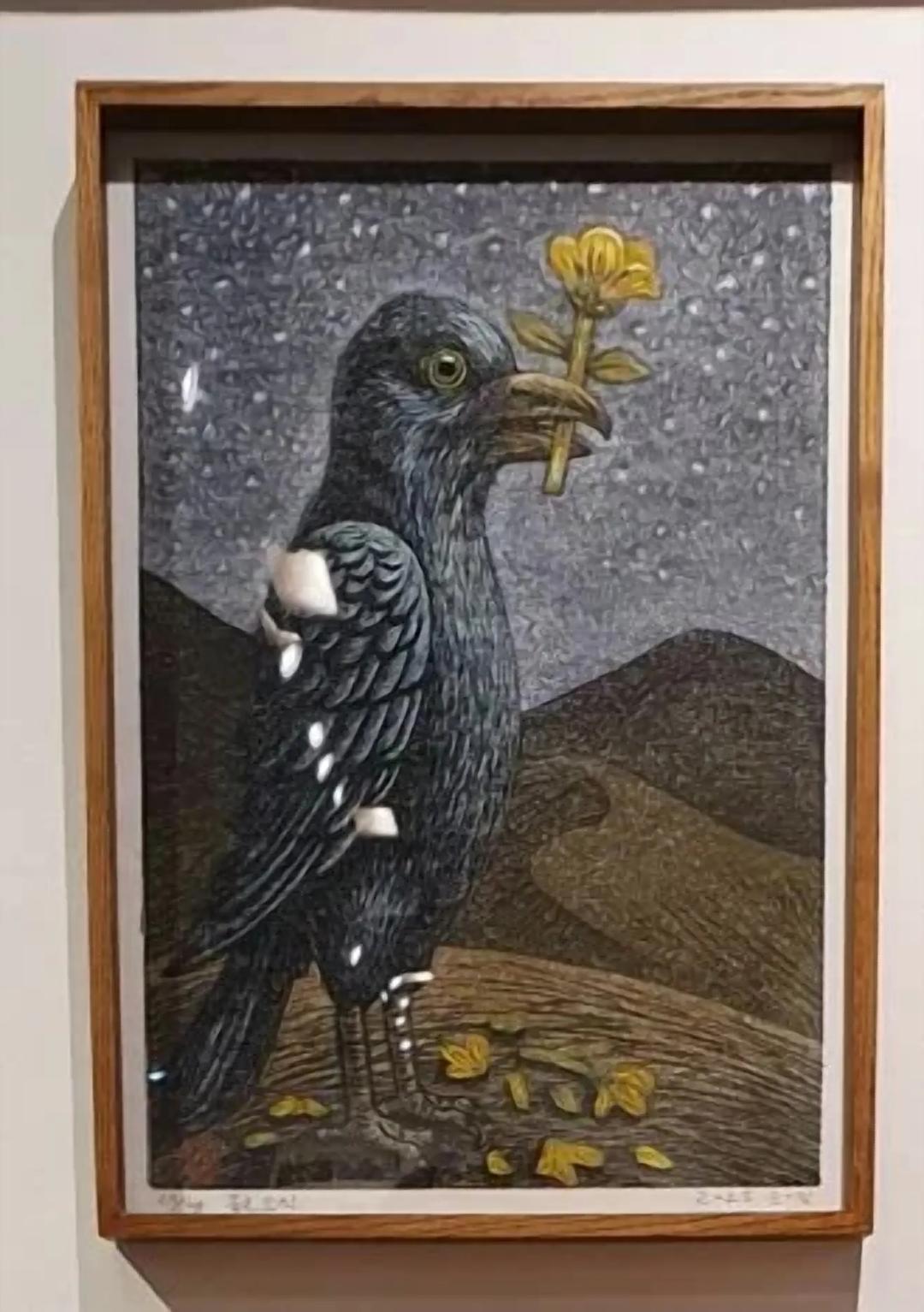 Lee Yun Yeop, Good News (woodblock)
