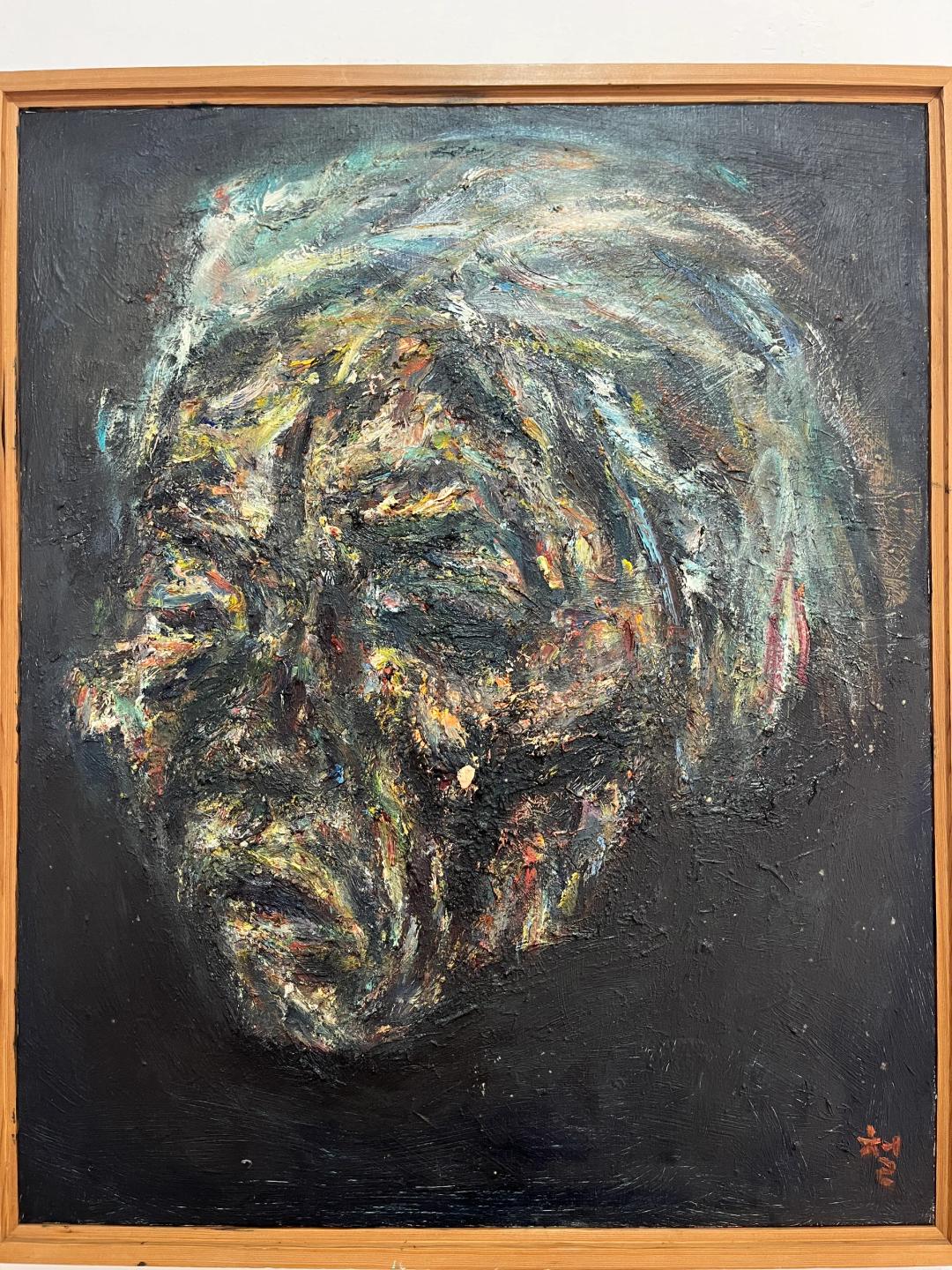 권순철, 〈얼굴〉, 53x65cm — 화업의 중심에 놓인 '얼굴' 연작의 1998년 작업