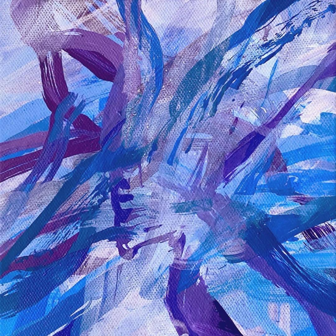 Kim Lacy, Returning around 2, 2025, oil on canvas, 19×19 cm