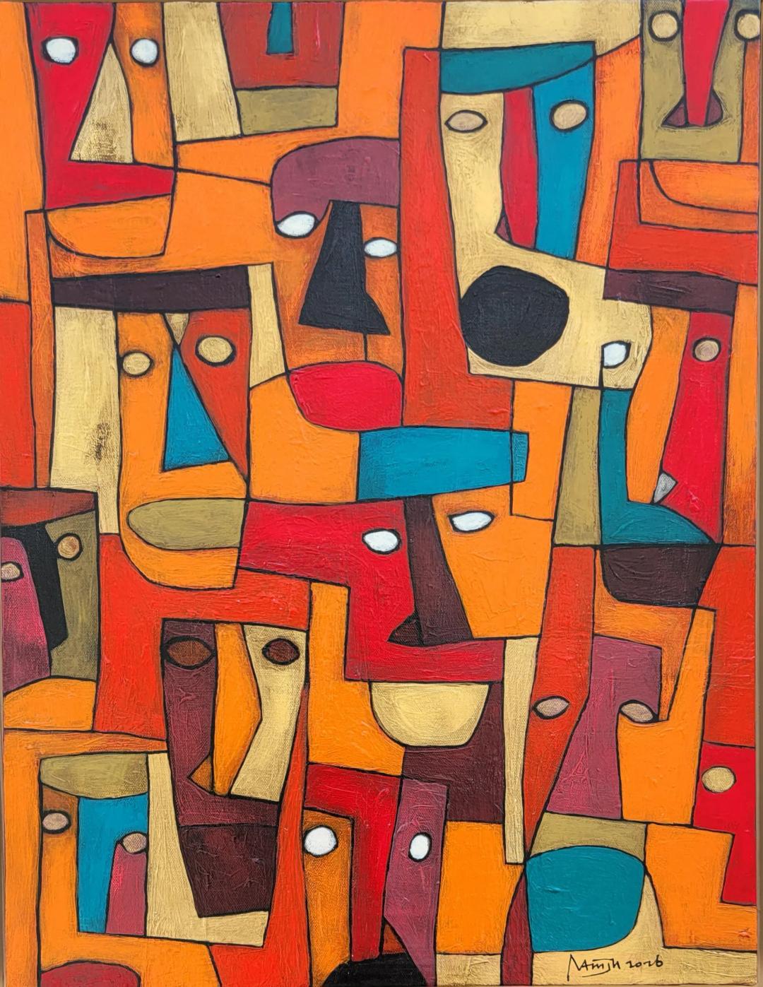 남진현, 〈For survival〉, acrylic on canvas, 40x53cm, ₩1,500,000