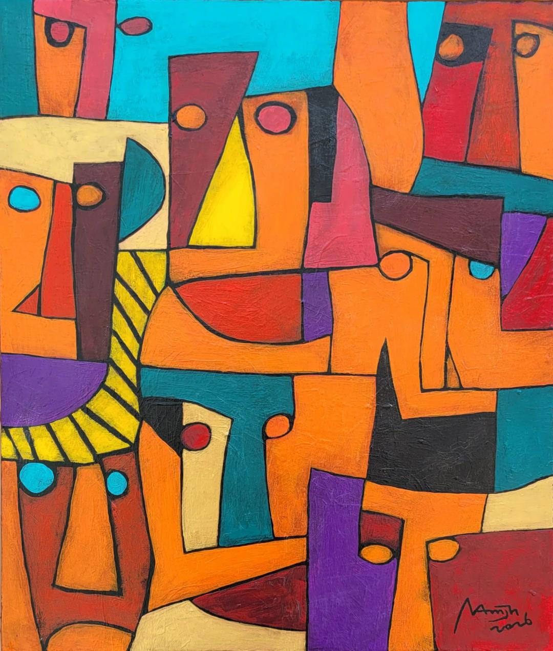 남진현, 〈Class Struggle〉, acrylic on canvas, 45x53cm, ₩1,500,000
