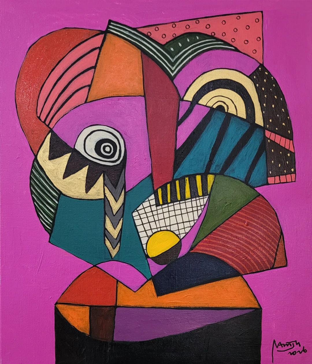 남진현, 〈인생, 그 푸르른 꿈에 대하여〉, acrylic on canvas, 45.5x53cm, ₩1,800,000