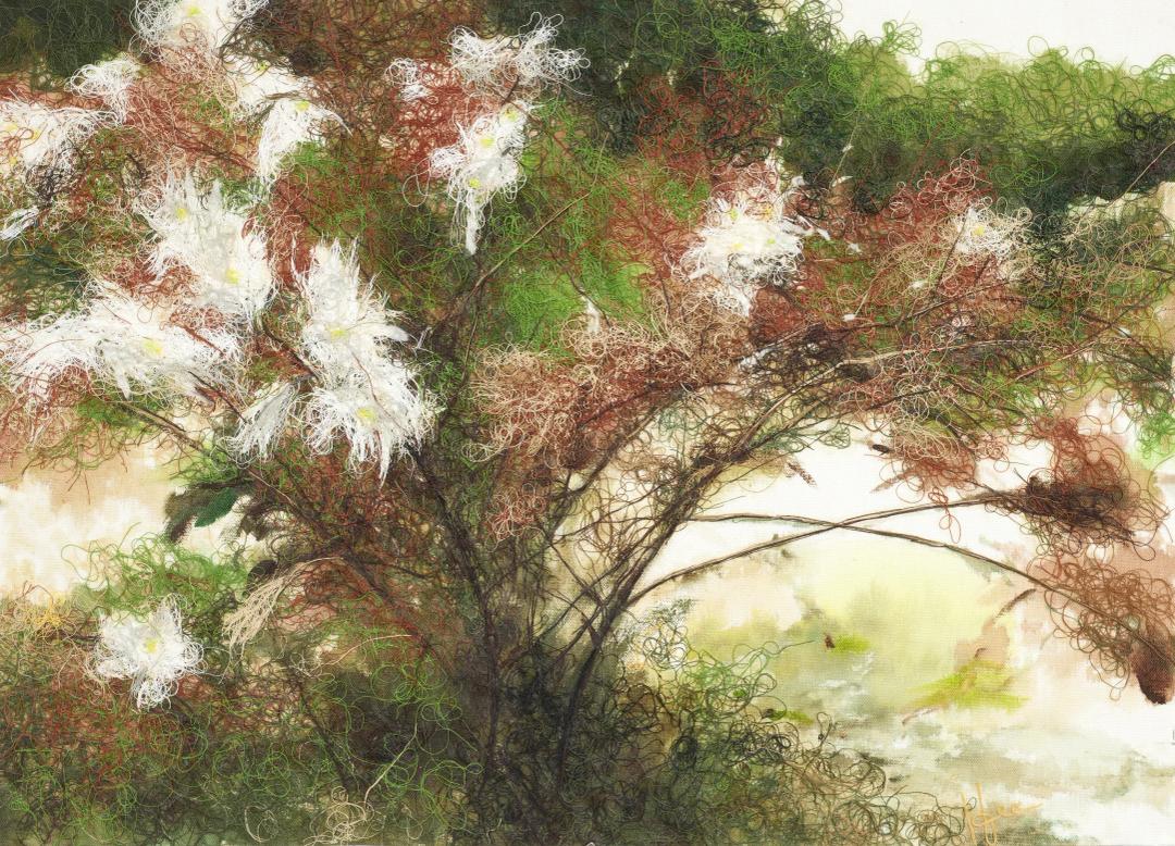 홍진희, 〈늦여름 숲〉, 65.5x47cm, ₩3,000,000