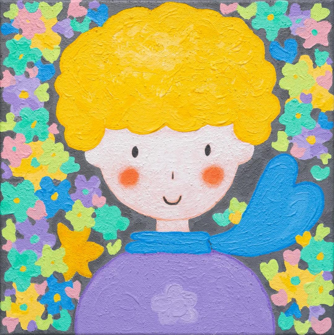 Kang Seoktae, My Little Prince, 2025, Acrylic on canvas, 45×45cm