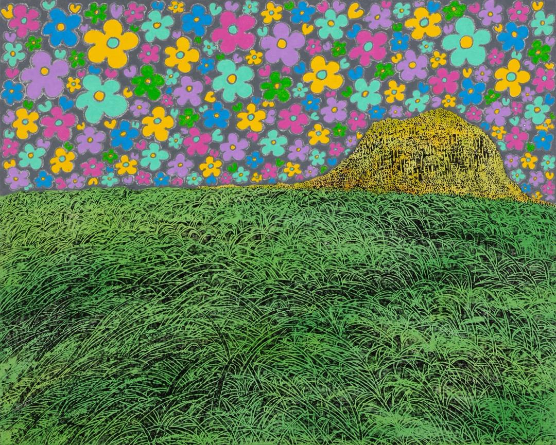 Kang Seoktae, Landscape Where the Little Prince Stayed_Jeju Diary, 2021, Ink and color on jangji, 91×72.7cm