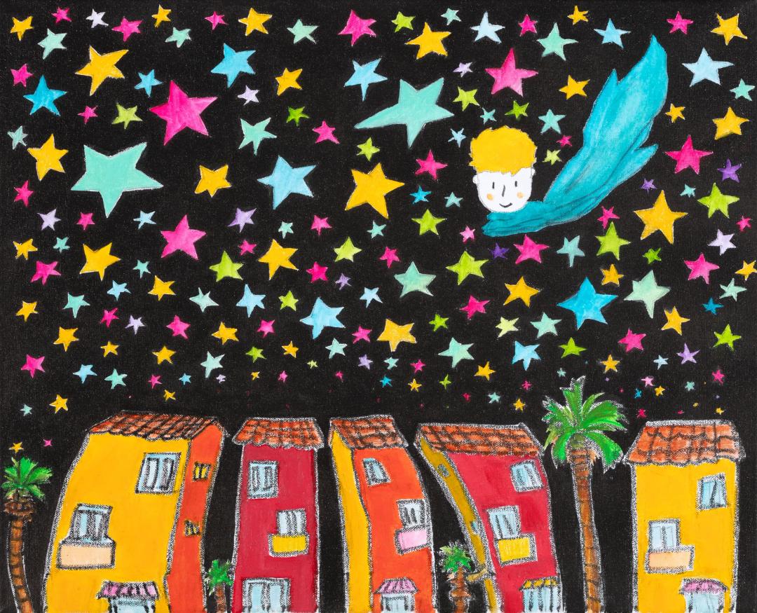 Kang Seoktae, Little Prince in the Starry Night, 2021, Acrylic on canvas, 65.1×53cm