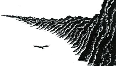 장산곶매, 한지에 목판 1990 - 최병수