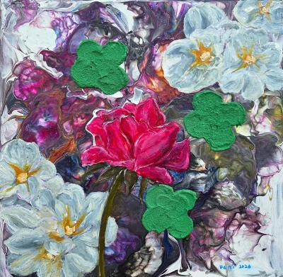 Flower, Mixedmedia on canvas 2026 by Yemikim