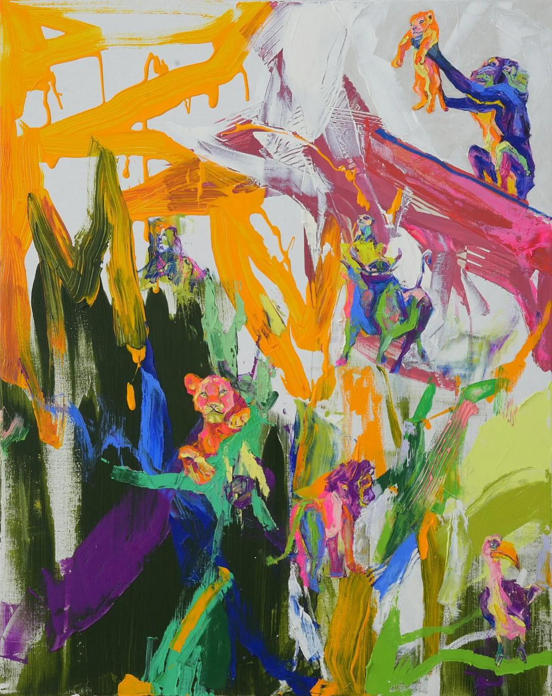 Park Suji, LION KING, 2020, oil and acrylic on canvas, 100.0×80.3 cm