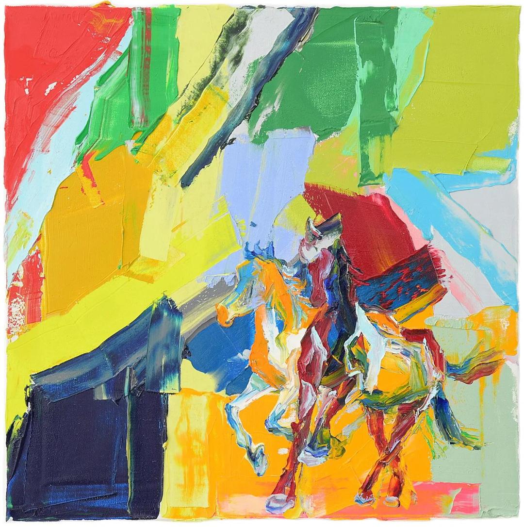 박수지, 〈TOGETHER〉, 2020, Oil on canvas, 53.0x53.0cm