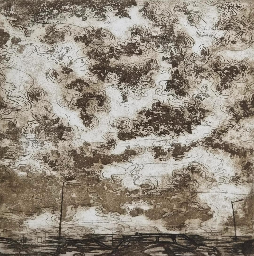 김슬기, 〈속도와 리듬〉, etching, aquatint, 20x20cm