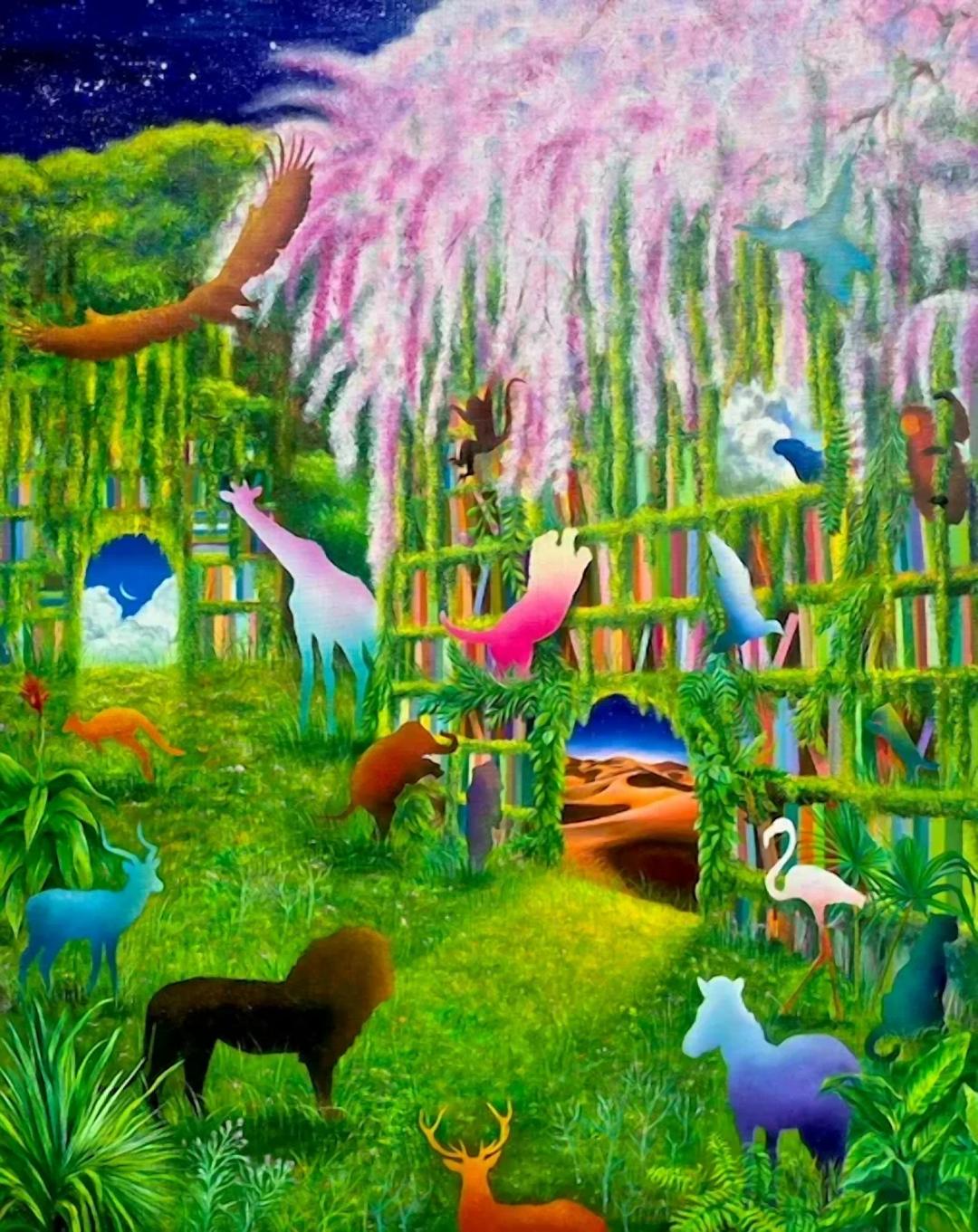 천지수, 〈다른 세계와의 교감〉, 2025, Oil on canvas, 90.9x72.7cm (판매됨)